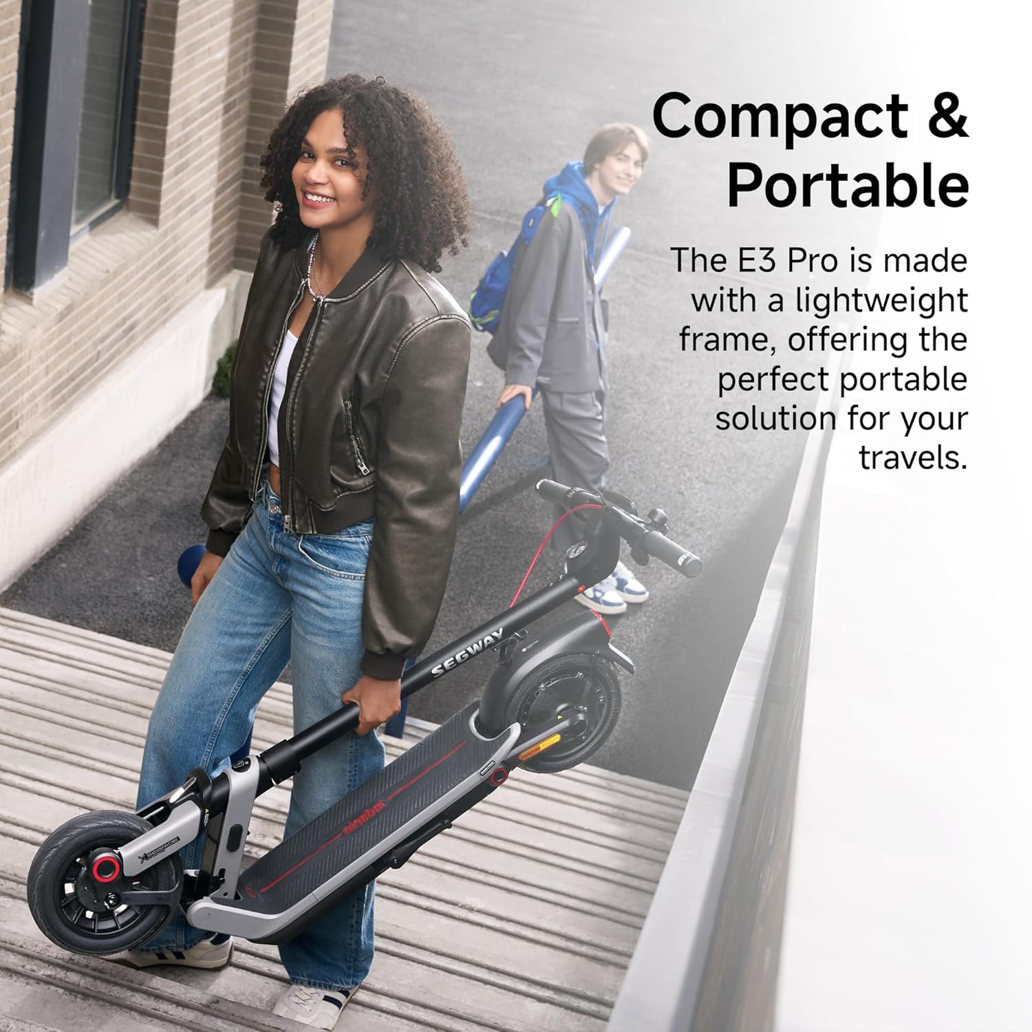 Segway Ninebot E2 Plus II/E2 Pro/E3 Pro Electric Scooter, 15.5–20 MPH, Long Range, Dual Elastomer Suspension (E3 Pro only), Foldable Adult Scooter, UL 2272 & 2271 Certified
