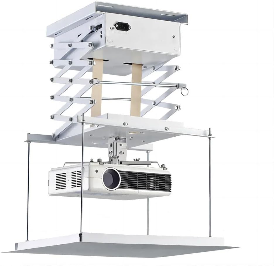 Electric Projector Stand Lifting Scissor with Hidden Ceiling Bracket Running Distance 300cm Floor: 48 * 48cm