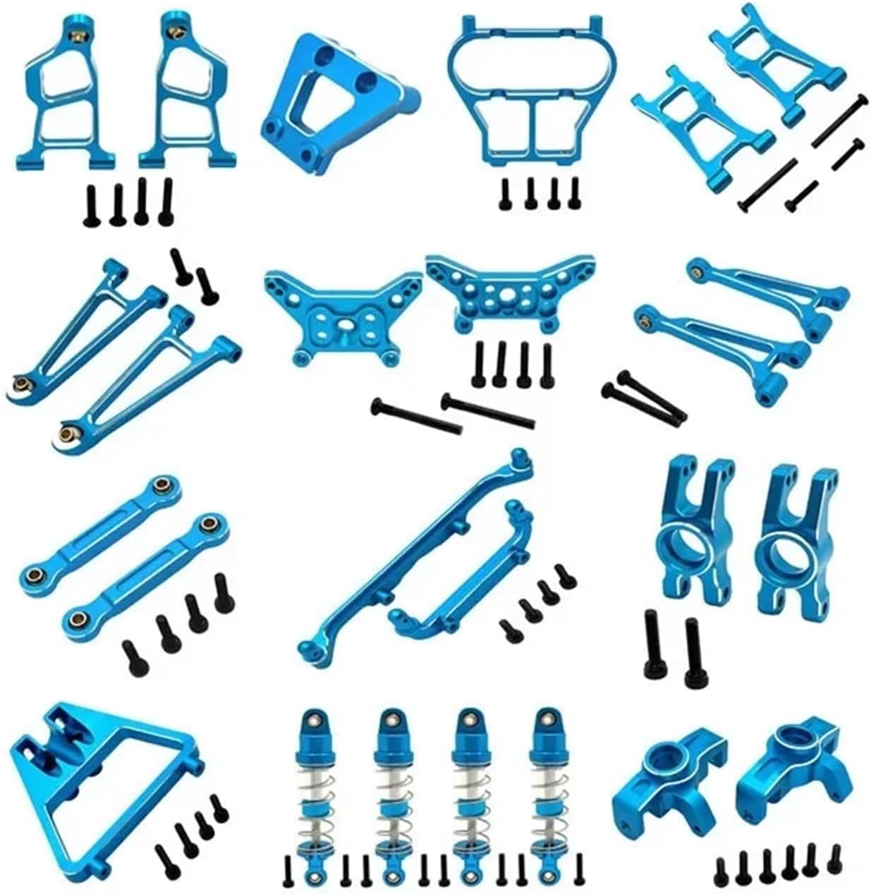 RC Toys For Mjx 14211 1/14 Metal Upgrade Shock Absorber For Swing Arm Rear Cup Spare Parts RC Car Accessories Replacement(Blue)