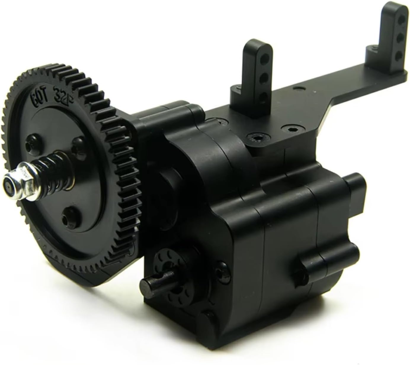 RC Gearboxes For Axial For Wraith AX10 For SCX10 Accessories 1/10 AXSPEED Metal CNC For Chassis Gearbox Transfer Case AX2 Transmission Box 2 Speeds(Transmission Box)