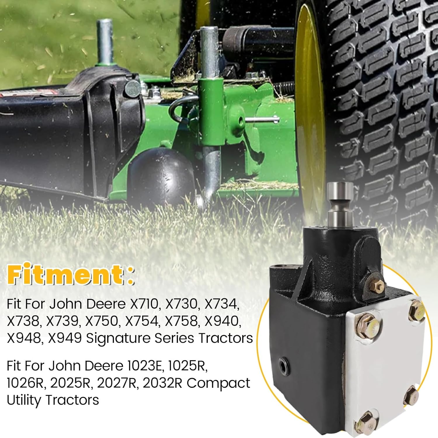 AUC10298 MIA12567 Gear Box Compatible with John Deere 48C, 54C, 60D, 62C, 2210, X485, X595, X720, 1023E, 1025R, 1026R, 2025R, 2027R, 2032R 2305, 2520 Replaces# AM136330, DE19088