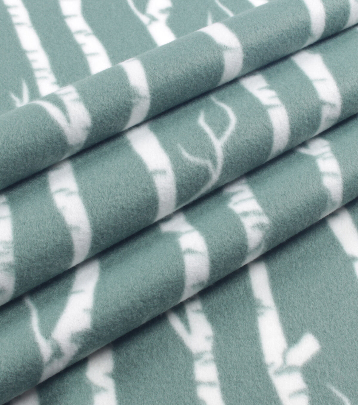 Birch Blizzard Prints Fleece Fabric