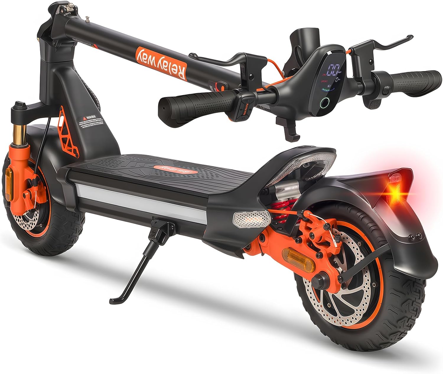 Off Road Electric Scooter Long Range, Fast Electric Scooter 30 Mph Speed, Heavy Duty 300+ lb Capacity & Dual Suspension