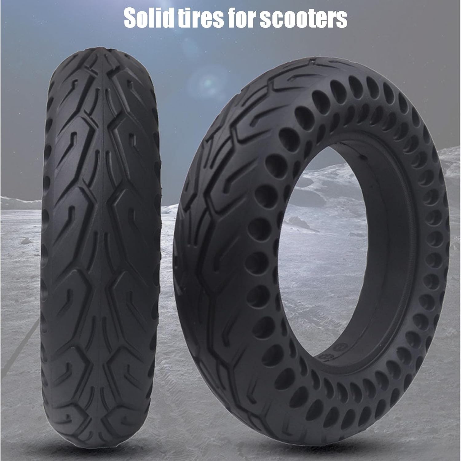 Scooter Replacement Tyre Scooter Solid Tire with Hub, 8.5X2.0 Inflatable Tyre Scooter Tire for 8.5 Inch Electric Scooter,B