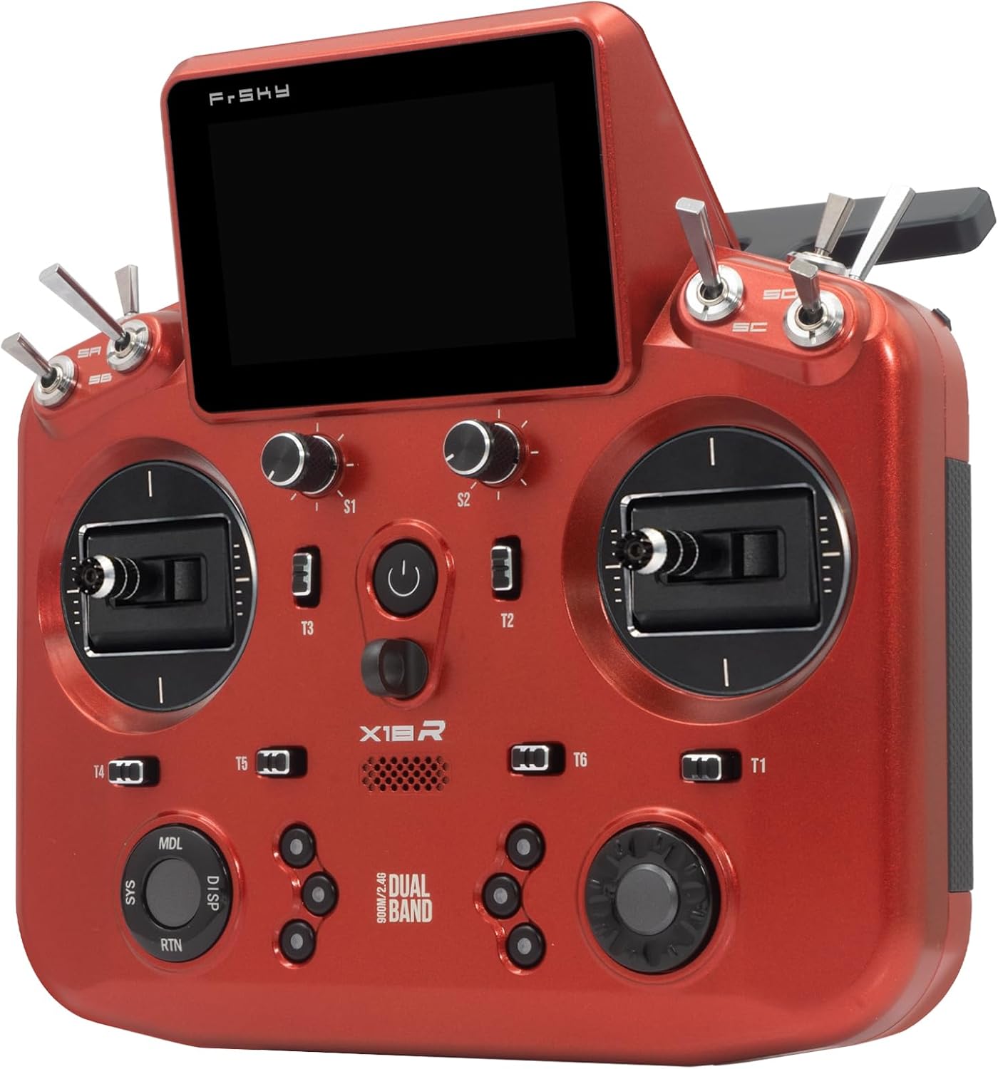 FrSky Tandem X18R Radio Controller, 24 Channels, 800x480 Touchscreen, Dual-Band RF Module (Ruby Red)
