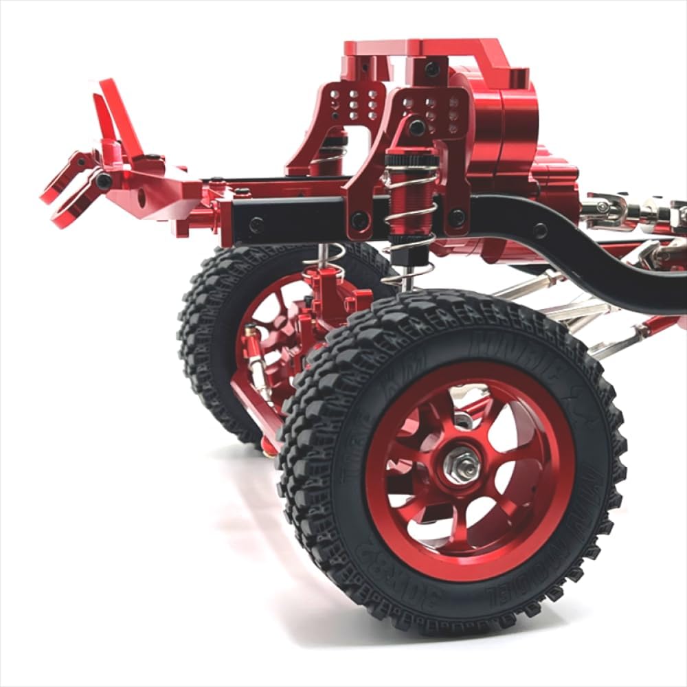 Metal Chassis Frame Compatible with MN1/12, MN128, MN86, MN86S, G500 Remote Control Car Models(Red)