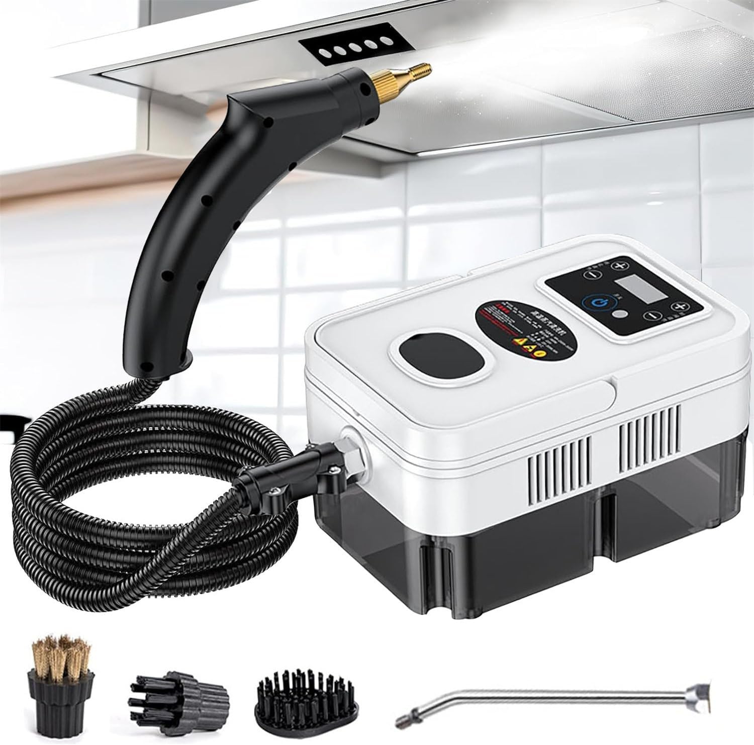 GLBMXDD High Pressure Steam Cleaner, 1600W Steamer for Cleaning, Grout Steamer,Steam Mop, for Kitchen, Bathroom, Car, Grout and Tile,White