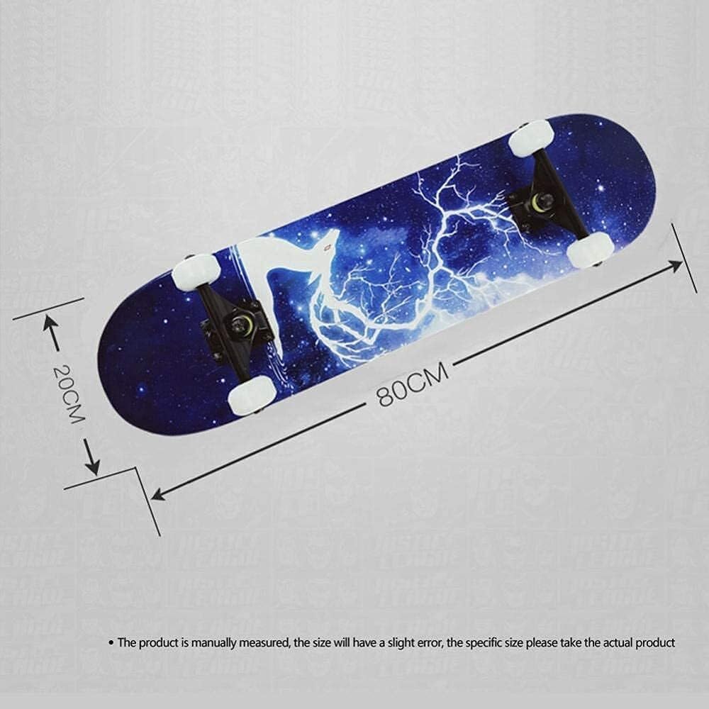 Four-Wheel Skateboard, Four-Wheel Double Kick Maple Board, 31-inch All-Purpose