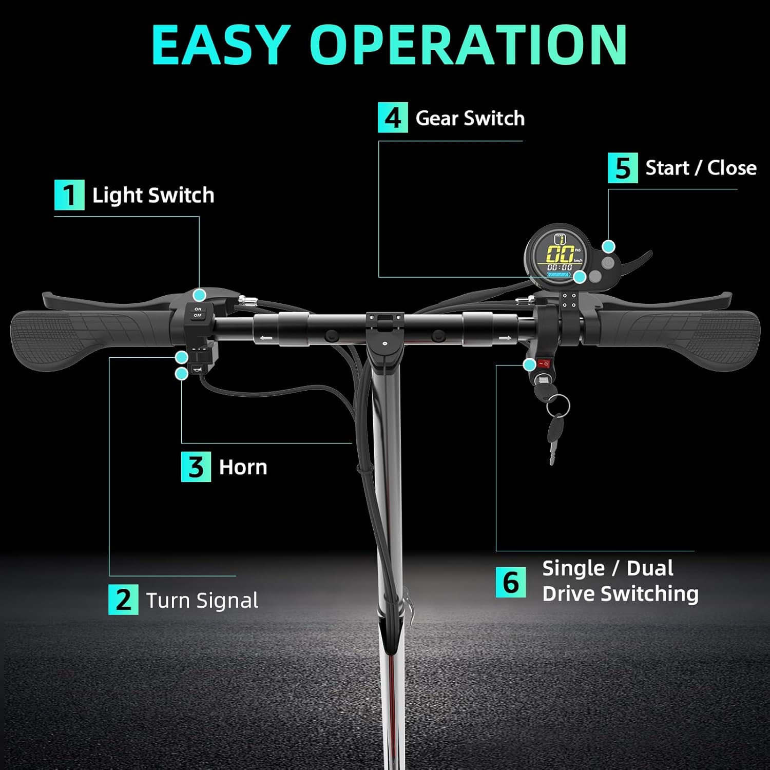 X500 Electric Scooter, 48V 2000W Dual Motor, Max 40 MPH & 40 Miles Long Range, 300 lbs Max Load, Full Suspension, Foldable E Scooter for Adults with Seat