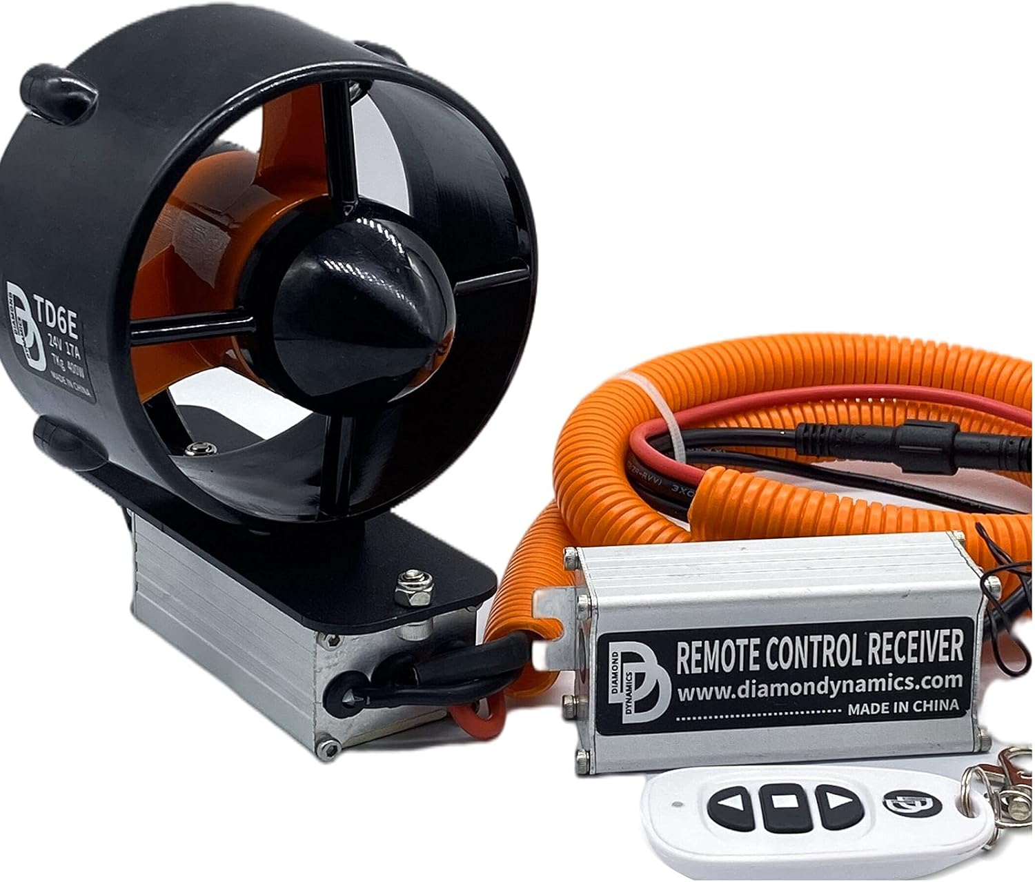 TD6E Underwater Thruster 24V 7KG Thrust 408W Brushless Motor Electric Surfing Fin for Kayak Fishing Boat Paddle Board Underwater Propulsion Package