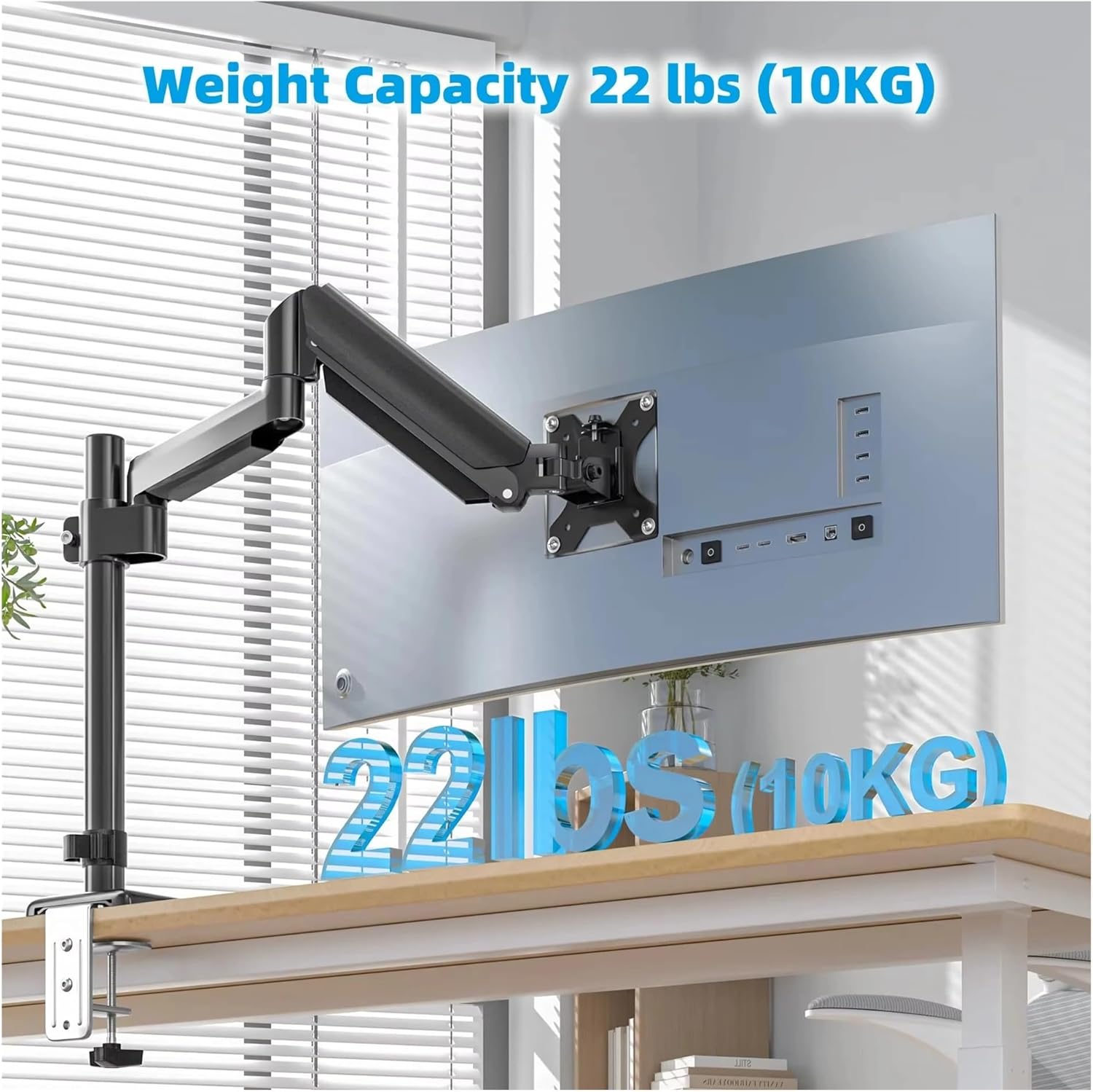 Desktop Monitor Stand Suitable for 13-32 inch Screen Single arm Monitor mounting Bracket Height Adjustable Load Bearing 0-10 kg