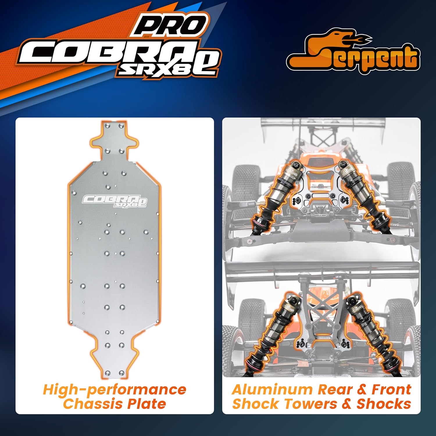 Serpent 1/8 4wd Buggy, SRX8-E Pro Off-Road Buggy, High Performance Car Kit, PC Body, Competition Grade, Off-Road Buggy RC Racing Car, Electronics Not Included