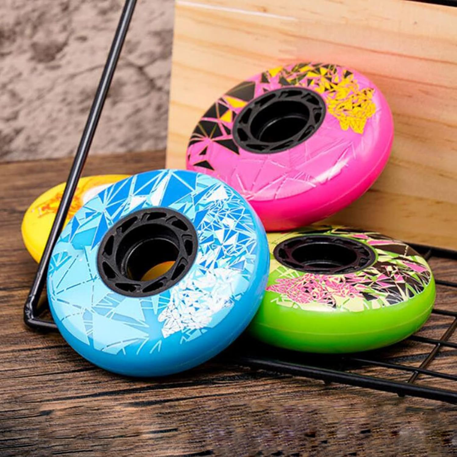 Skate Wheels Replacement, Inline 72mm/76mm/80mm Indoor/Outdoor Inline Skate Replacement Wheel 86 A for Most Inline Skates Product