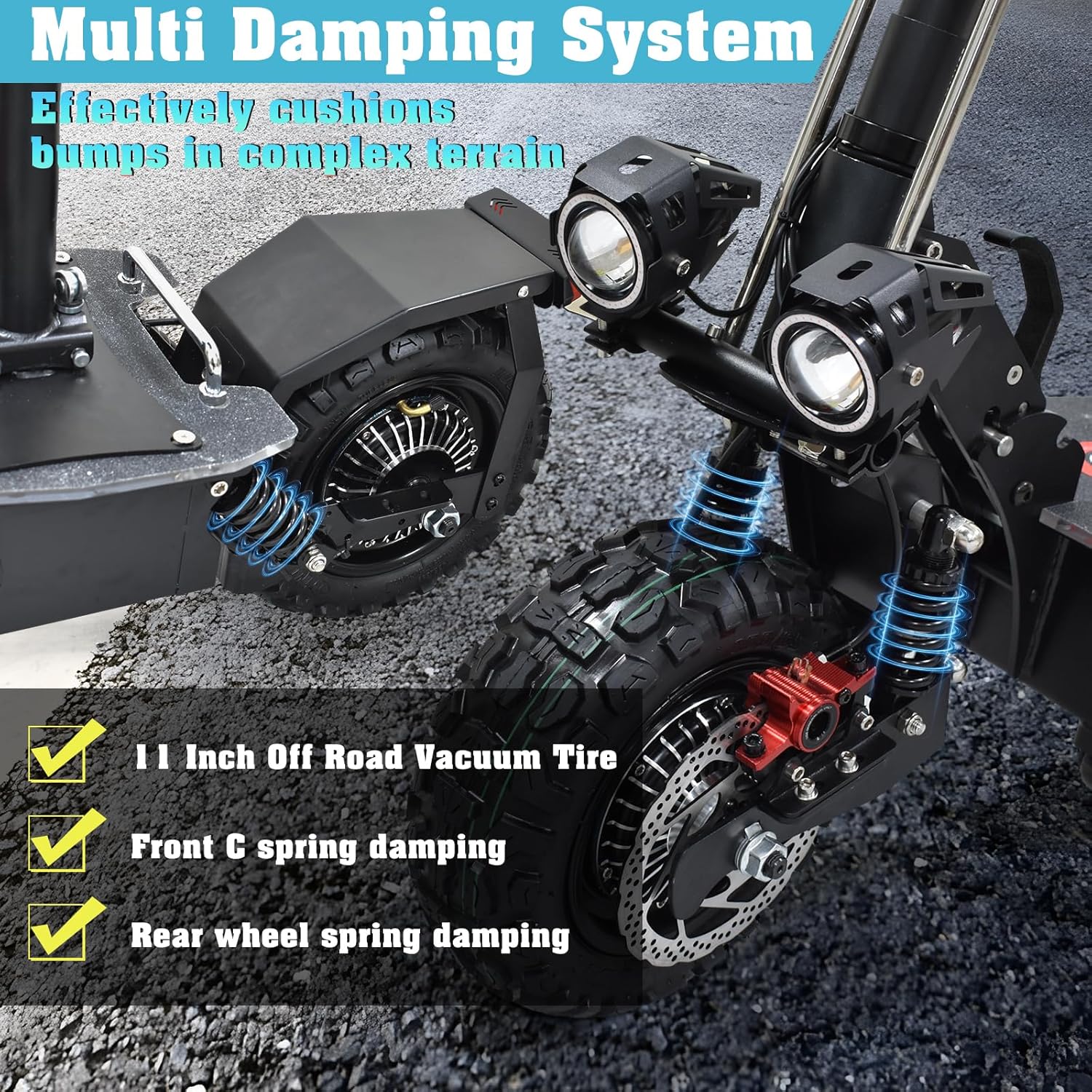 Electric Scooter for Adults, 5600W/1500W/1200W/800W Motor Fast Electric Scooter, 46/40/35 MPH Top Speed, 27Ah/20.8Ah/15.6Ah Battery, 10/11