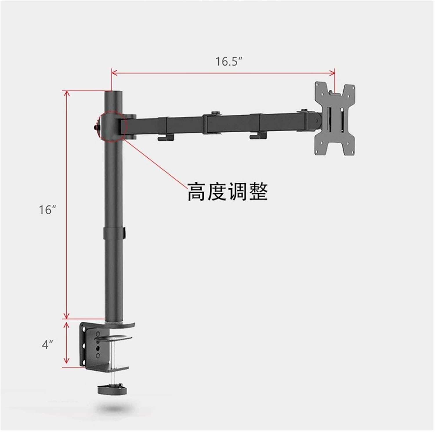 Computer Monitor Stand Single arm Swivel Monitor Stand Ergonomic Computer Stand