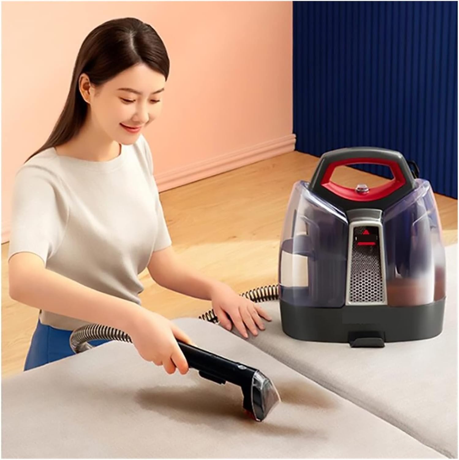 UILMLIO Household Handheld Steam Vacuum Cleaner Sofa Carpet Curtain Car Spray Inhaling All-in-one Cleaner