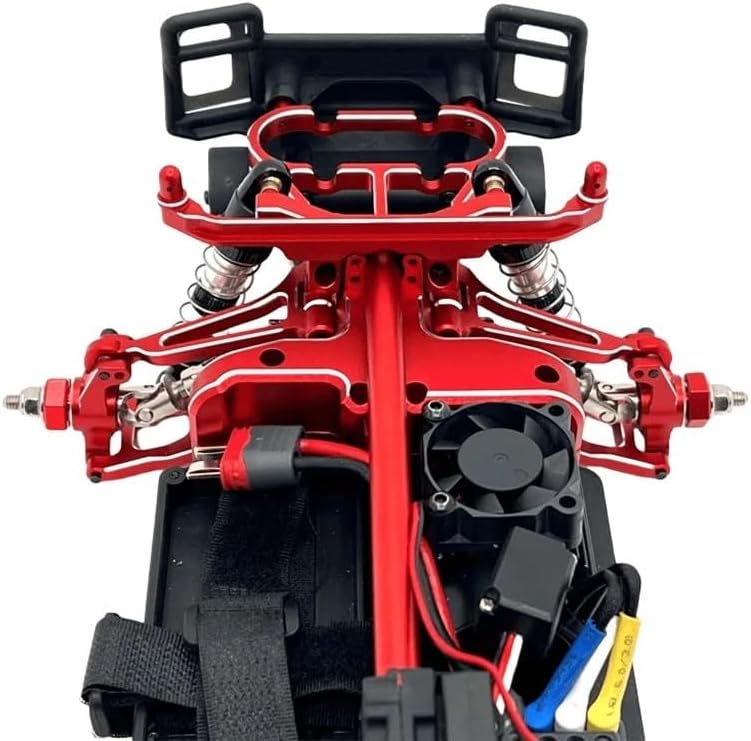 RC Crawlers Spare Parts for Mjx for Hyper Go 14211 Steering Cup Suspension Arm Shock Absorber Body Mount Set RC Car OP Metal Upgrade Parts(Black)