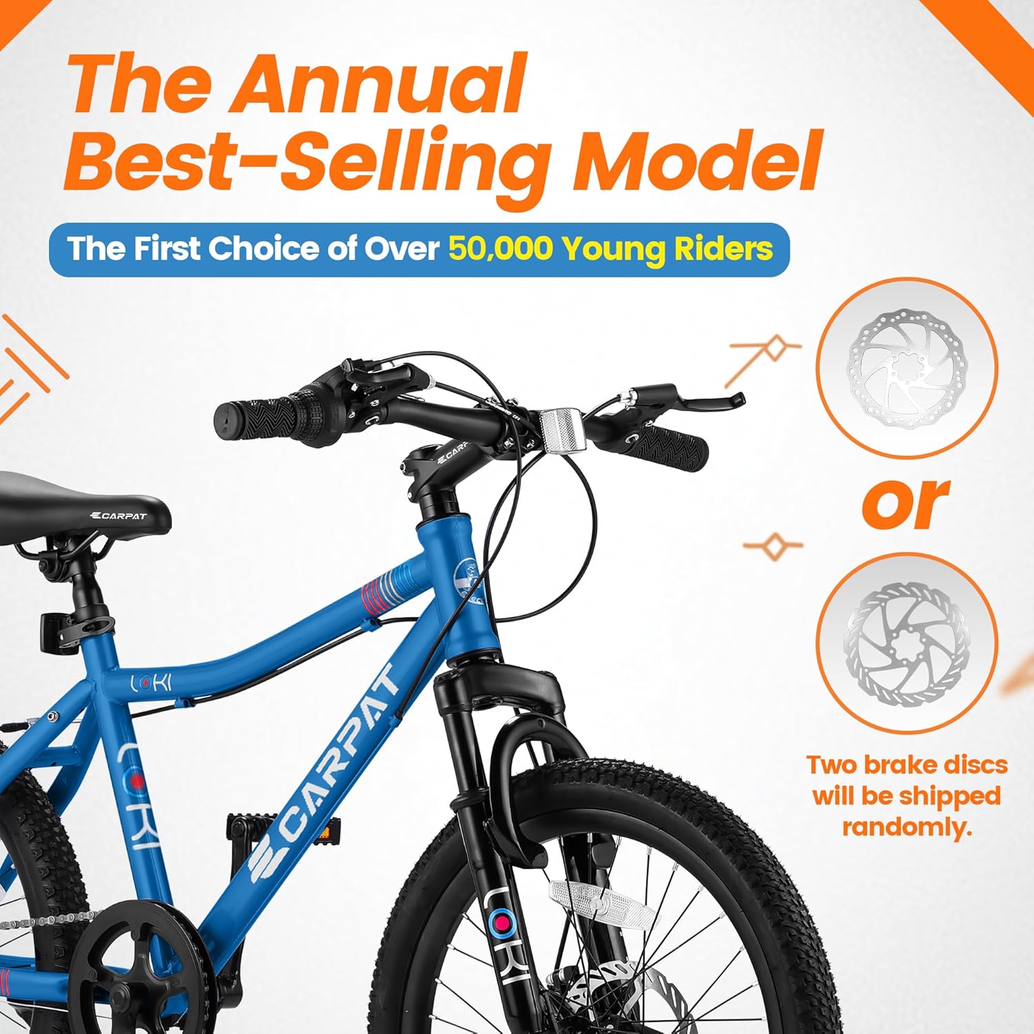 20 Inch Kids' Bike, Boys Girls Mountain Bike Ages 6-12, 7 Speed Teenager Children Kids' Bicycles, Front Suspension Disc Brake Rear V-Brake, High Steel Frame