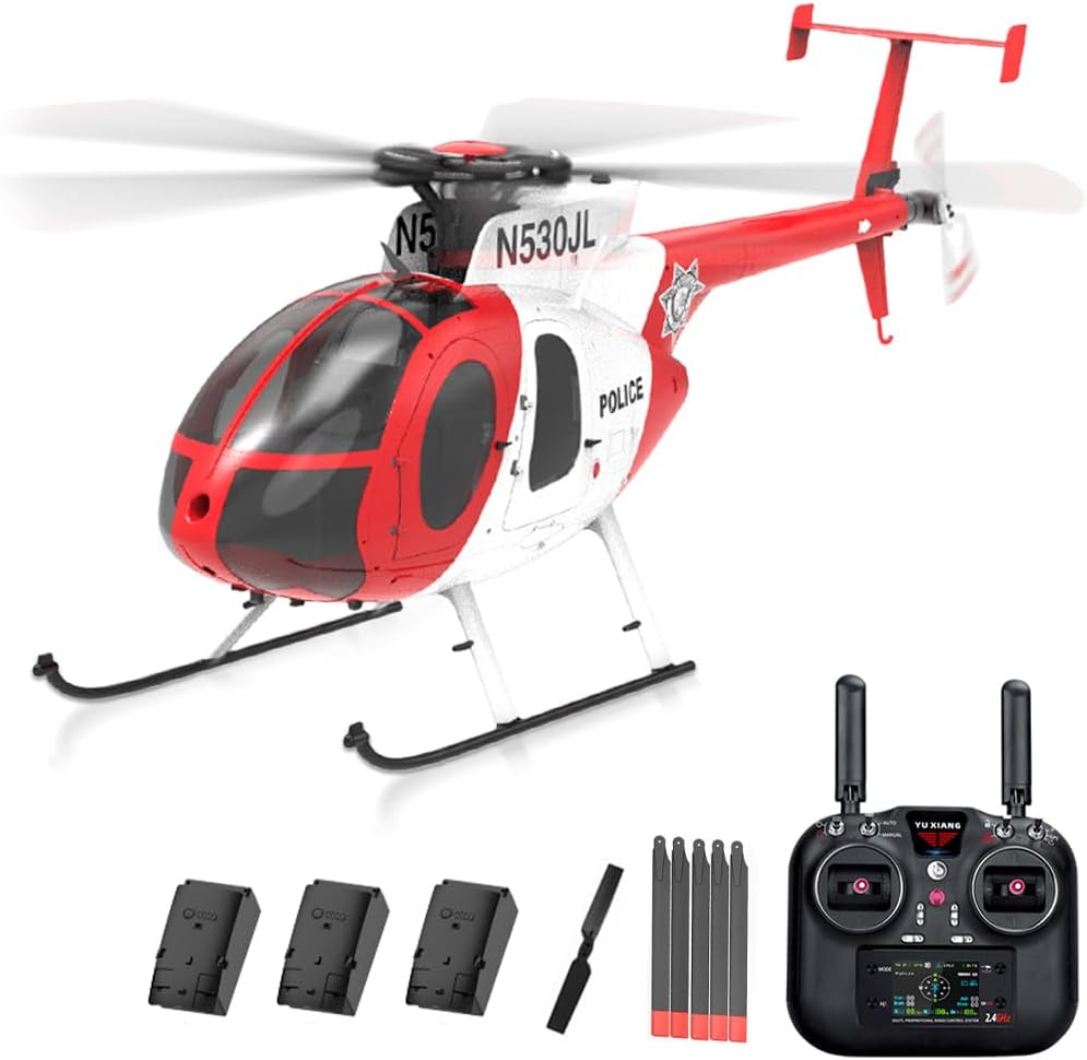 1/16 Scale YUXIANG F119S MD500 RC Helicopter, 𝐆𝐏𝐒 9CH 2.4G Flybarless Little Bird Aircraft with Optical Flow, 6G/3D Flight Modes & Brushless for Advanced Players -RTF