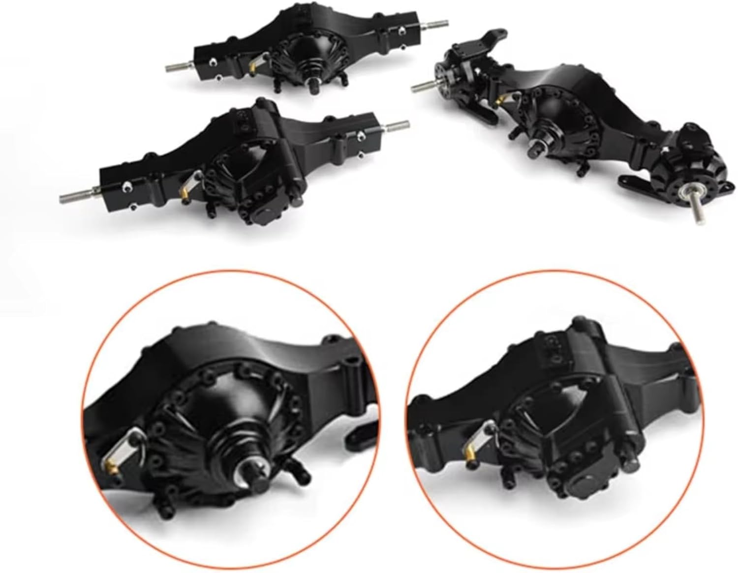 Compatible with TH02068 1/14 RC Cars Upgrade Parts Replacement Accessories Modification Spare Metal Front Rear Axle RC Front and Rear Axle