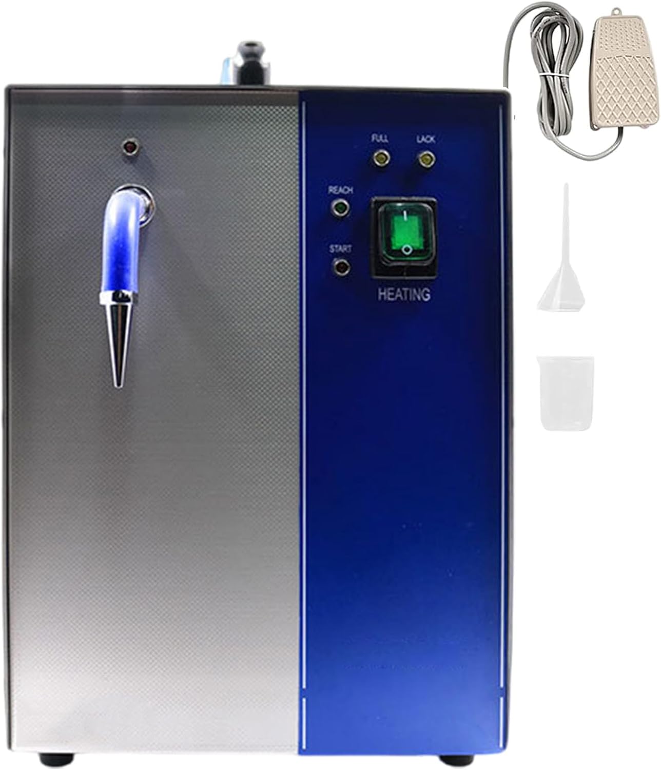 Jewelry Gold Silver Cleaner Steam Cleaner For Jewelry Stores, Pro Gem Steam Cleaner Machine, Temperature 135℃, With Indicator&Heating Switch (With Foot Switch,Measuring Cup),4L
