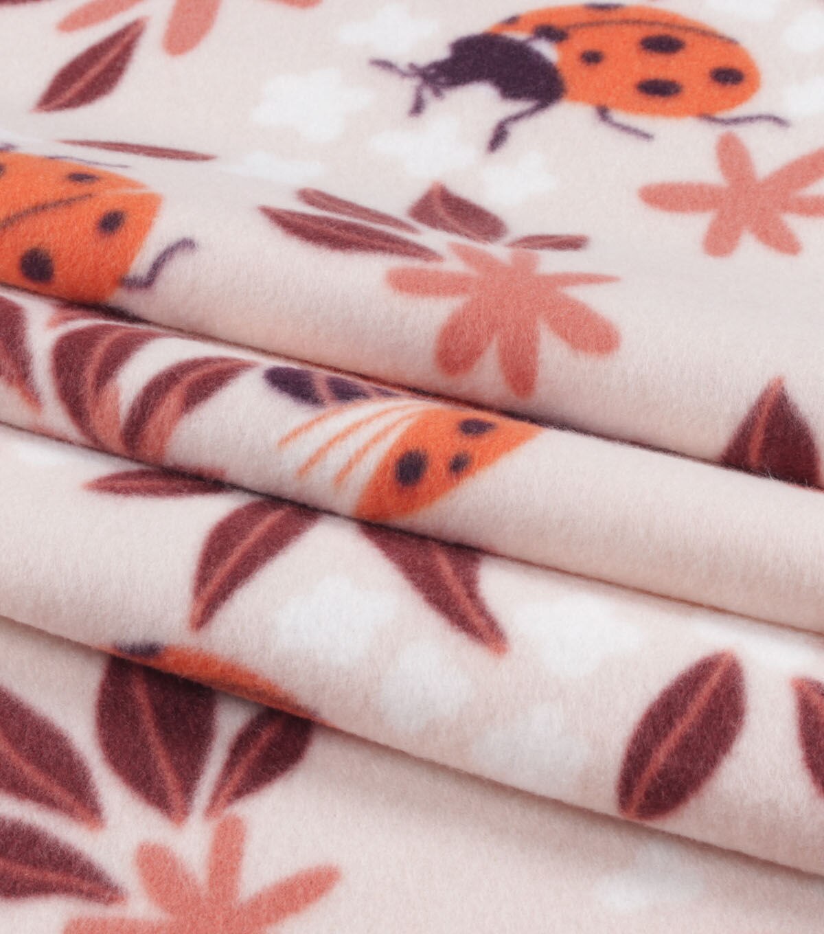 Ladybug Floral Blizzard Fleece Fabric