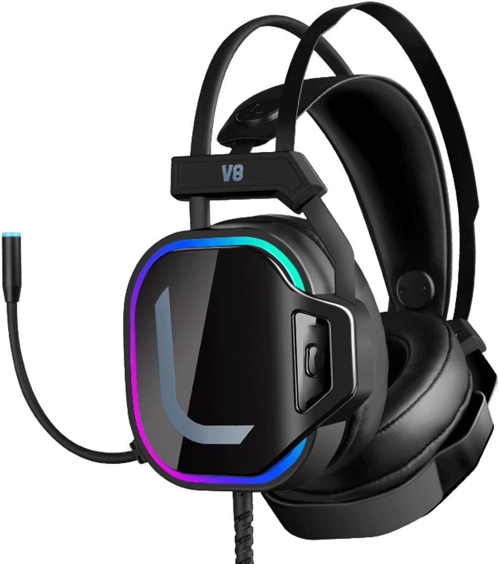 Wired Gaming Headset, Computer Headphones with Microphone/Mic Noise Cancelling, Headset with Noise Canceling Mic - Black