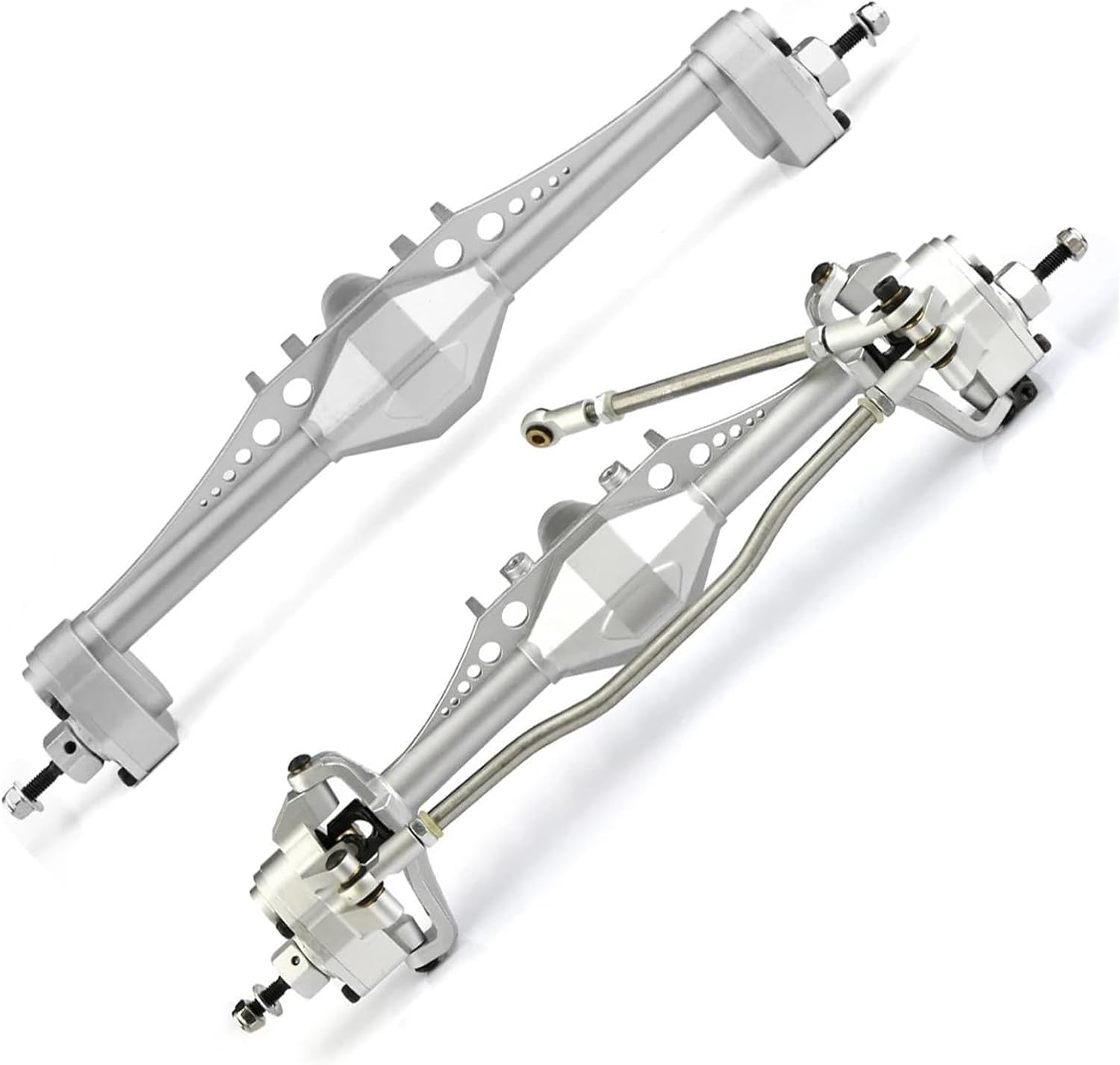 RC Vehicle Axles Compatible with Axial for Capra UTB10 1.9 for Currie F9 Metal CNC Portal Axle Front and Rear 1/10 RC Crawler Car Upgrade Parts(Color:2)