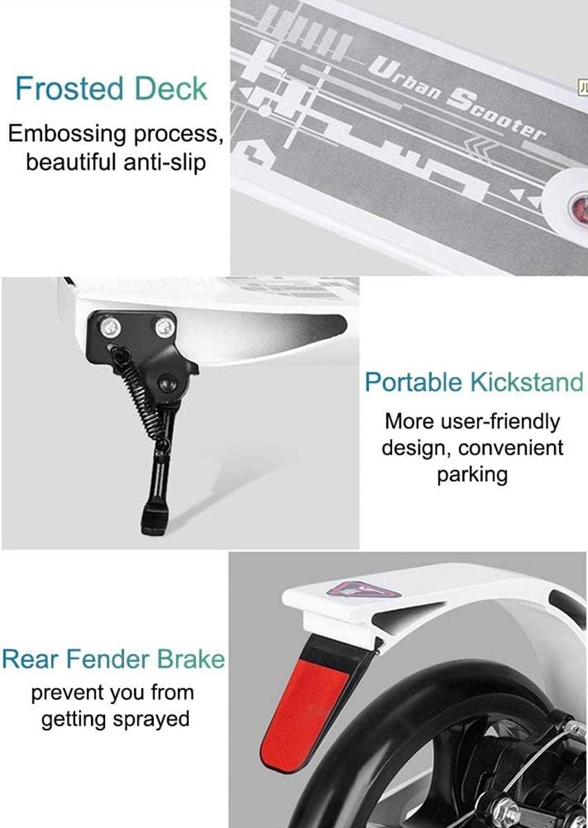 Scooter for Adults Big Wheels, Kick Scooter Adult Height Adjustable Scooters for Teens Hand Brake&Foot Brake City Scooter for Girls/Boys