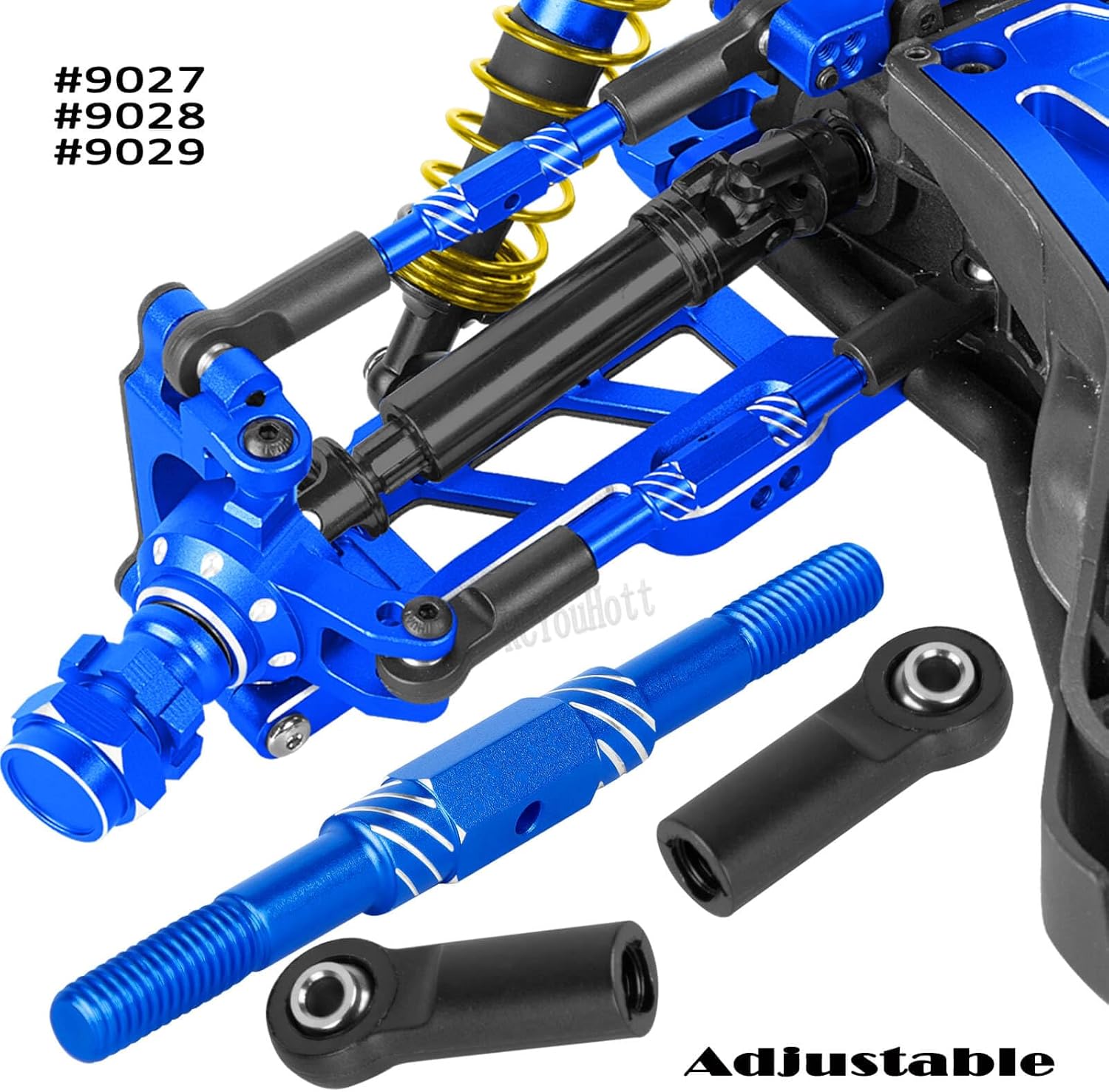 RC Upgrades Part for 1/10 Jato 4WD 4X4 VXL,Suspension Arms/Shock/Shock Tower/Caster Block/Steering Blocks/Stub Axle Carriers/Driveshaft CVD/Arms Mount/Links/Wing Mount/Wing Washer,Navy Blue