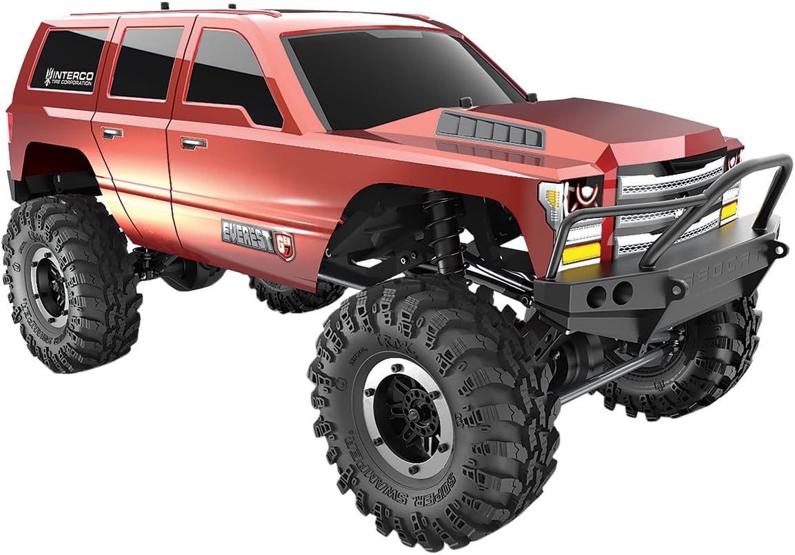 Redcat Racing Everest GEN7 Sport 1/10 Scale RC Rock Crawler 4x4 – 4WD RTR RC Truck with Steel Frame, Oil Shocks, Beadlock Wheels, Interco Tires, Waterproof ESC & Battery Included - Burnt Orange