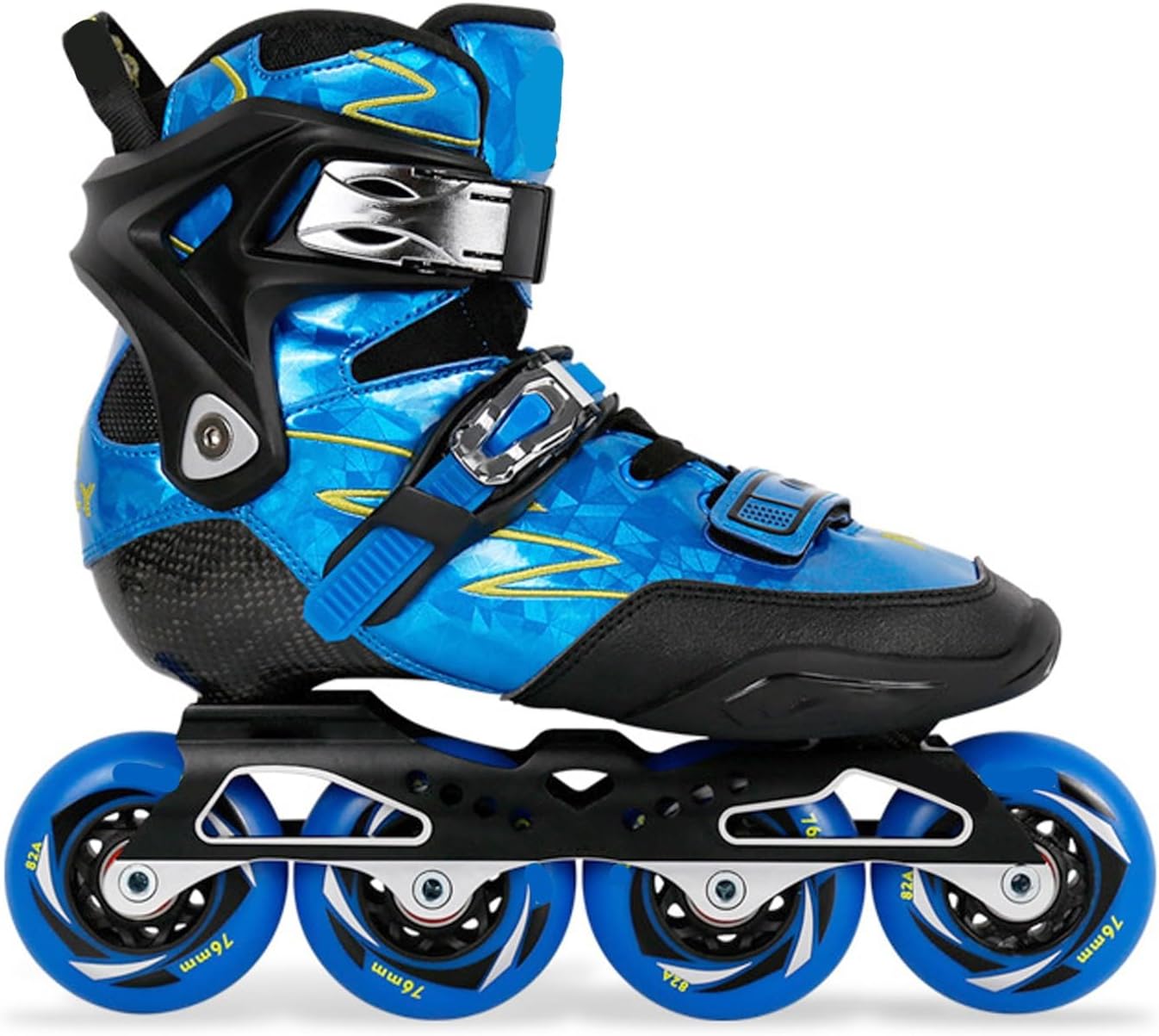 Adjustable Racing Inline Skates for Boys and Girls, Professional Carbon Fibre Inline Skates Adult with High Precision Bearings High Performance Fitness Racing Skates, Unisex