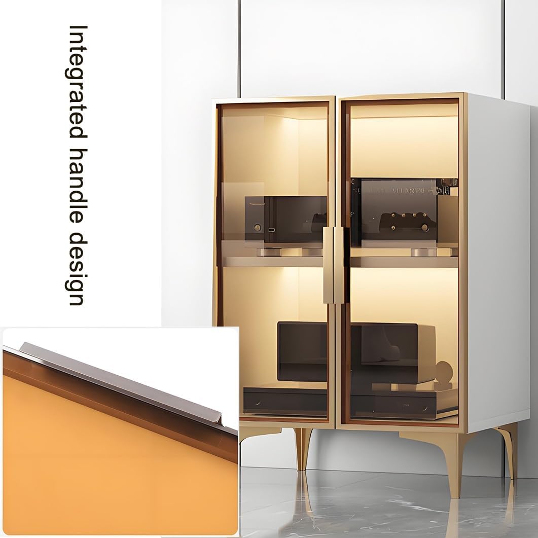 YQMHEZ 2-Tiers Media Stand Cabinet