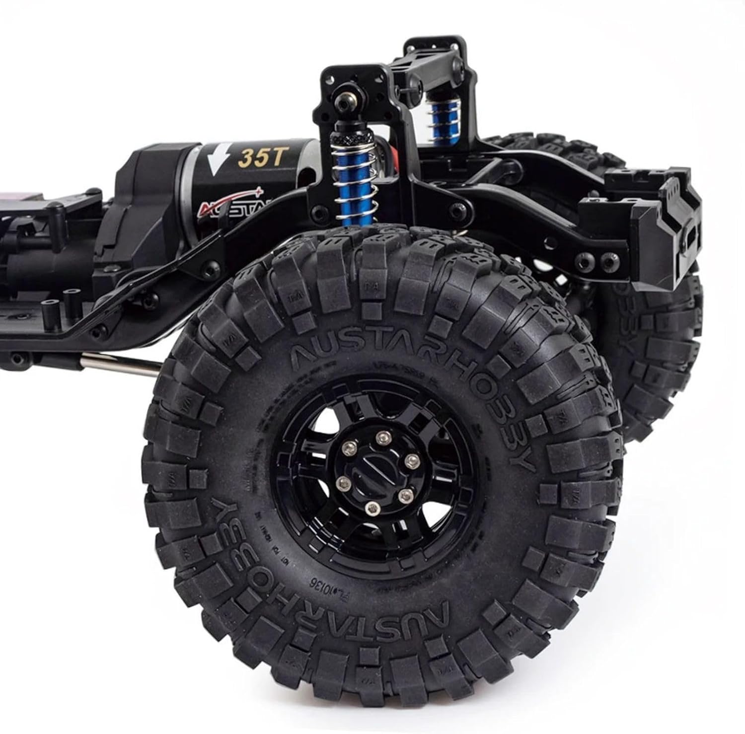 313mm Wheelbase RC Crawler Chassis Frame Builders Kit with 2-Speed Transmission 35T 550 Motor for TRX4 D90 DIY Upgrade (Chassis with Wheels)