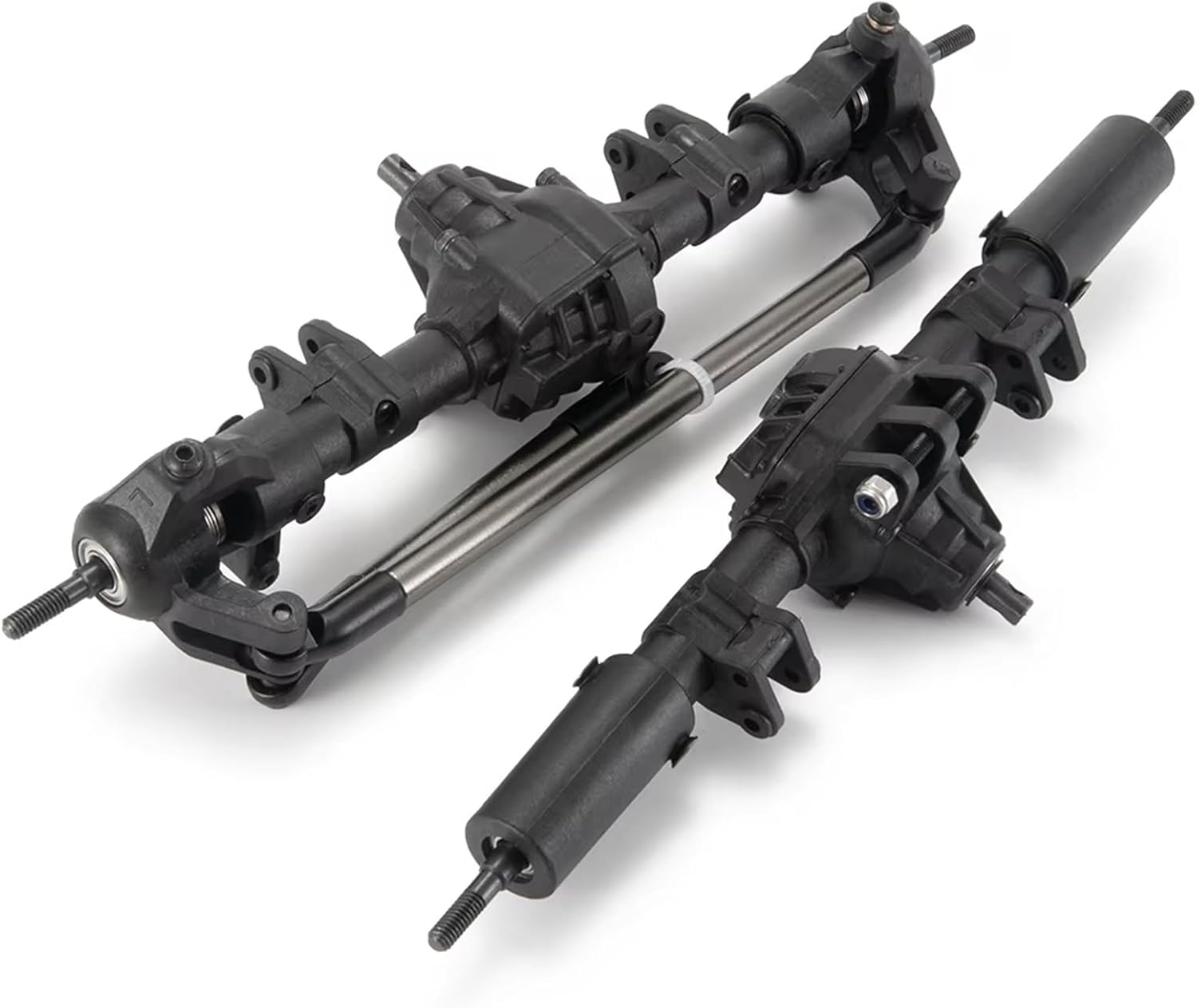 RC Car Upgrade Parts Compatible with Axial for SCX10 II 90046 90047 90027 90028 Upgrade Parts RC Car Front Rear Straight Axle for 1/10 RC Crawler(Rear and Front)