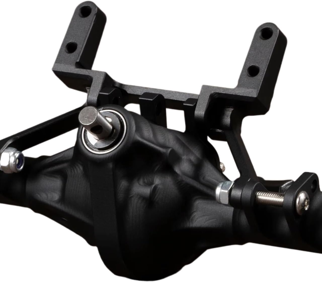 RC Axle Models For Axial For SCX10 II AR44 VS4-10 For Rock 1/10 Straight Axle Set Machined Aluminum With Servo Mount RC Crawler Model(Black,1set)