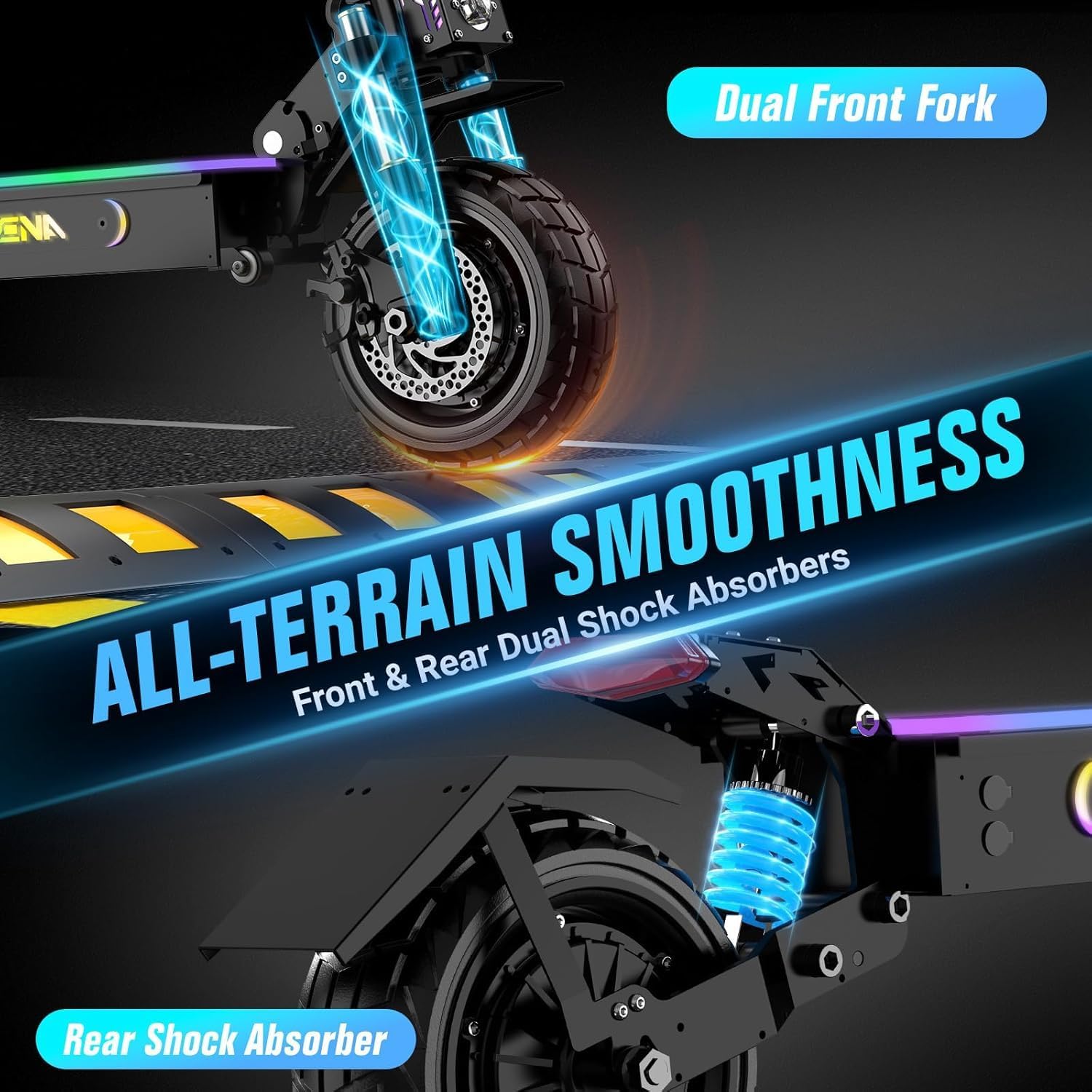 Electric Scooters Adults- 7000W/5600W Dual Motor, 55/45 MPH Fast Escooter and 60V 38/27Ah Long Range Battery E Scooter for Adults, 12/11 Inches Off Road Tires Foldable E-Scooters with Seat