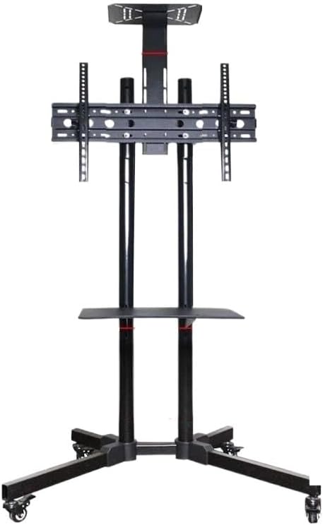 32-65 inch TV mobile cart horizontal and vertical screen rotating live broadcast machine bracket floor bracket(Middle upper tray)