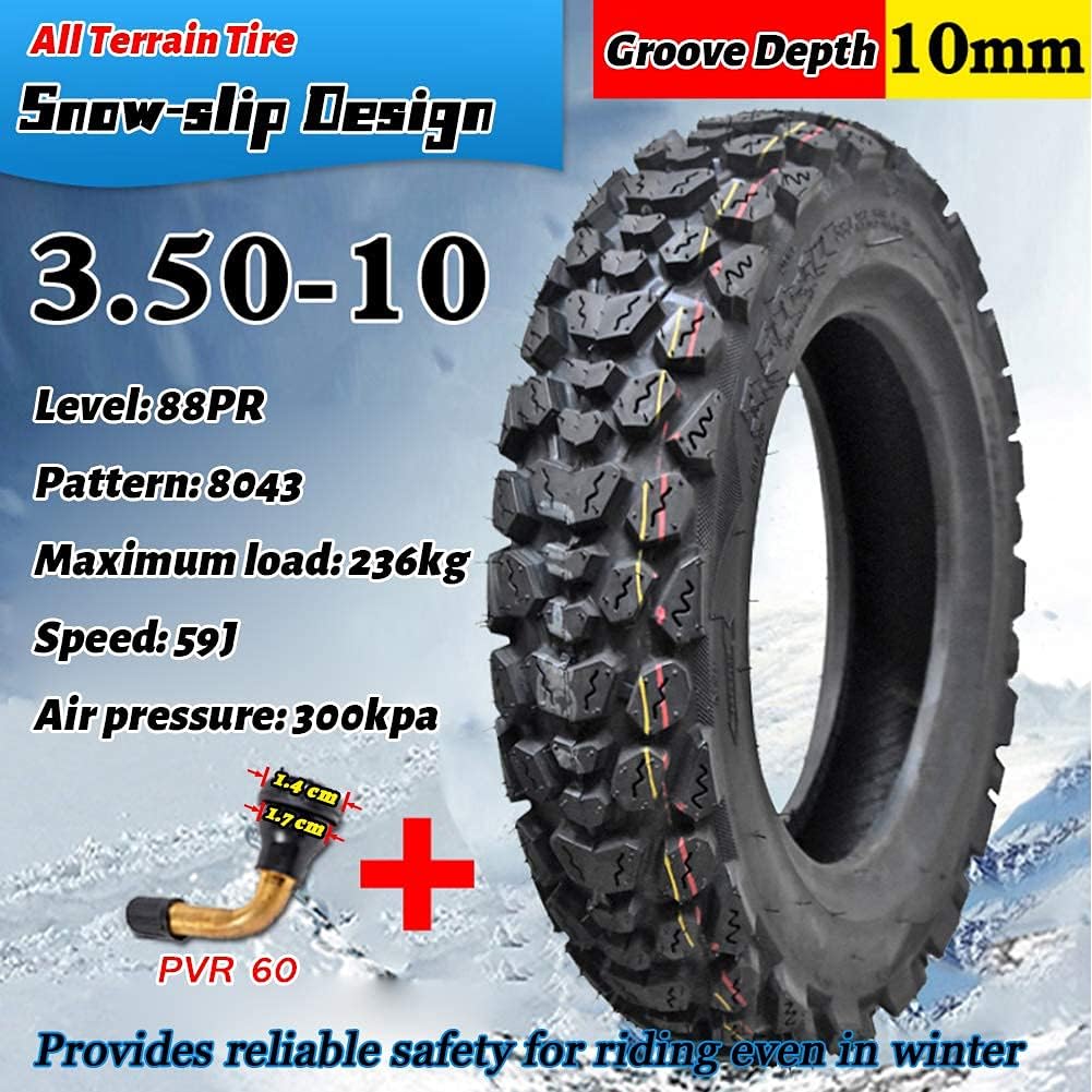 Replacement Wheels for Scooter Tubeless Offroad Street Tyre 3.50x10 All Terrain Tyre Scooter Tire for Motorcycle Moped & Electric Scooter Fits on 10 Inch Rim