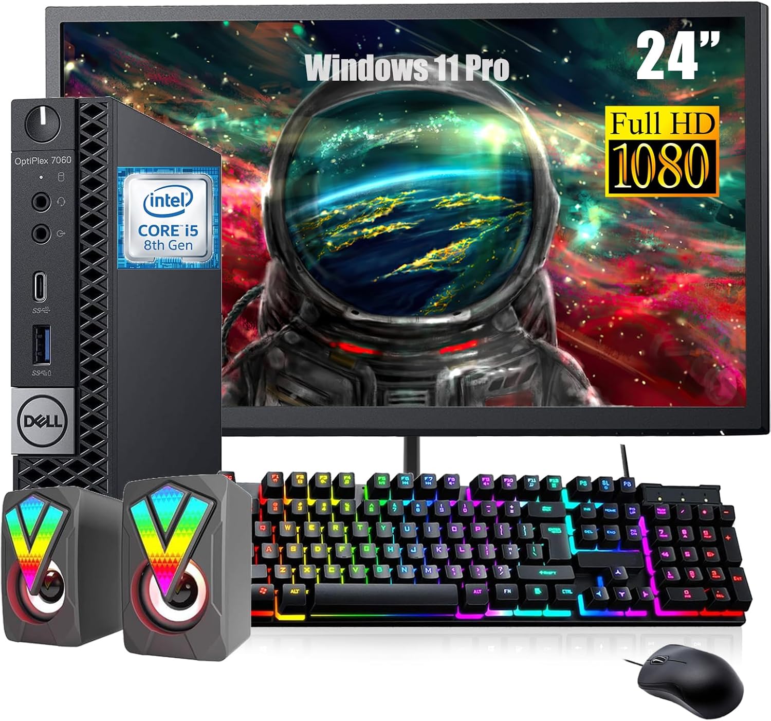 Dell OptiPlex 7060 Mini Desktop Computer with 24