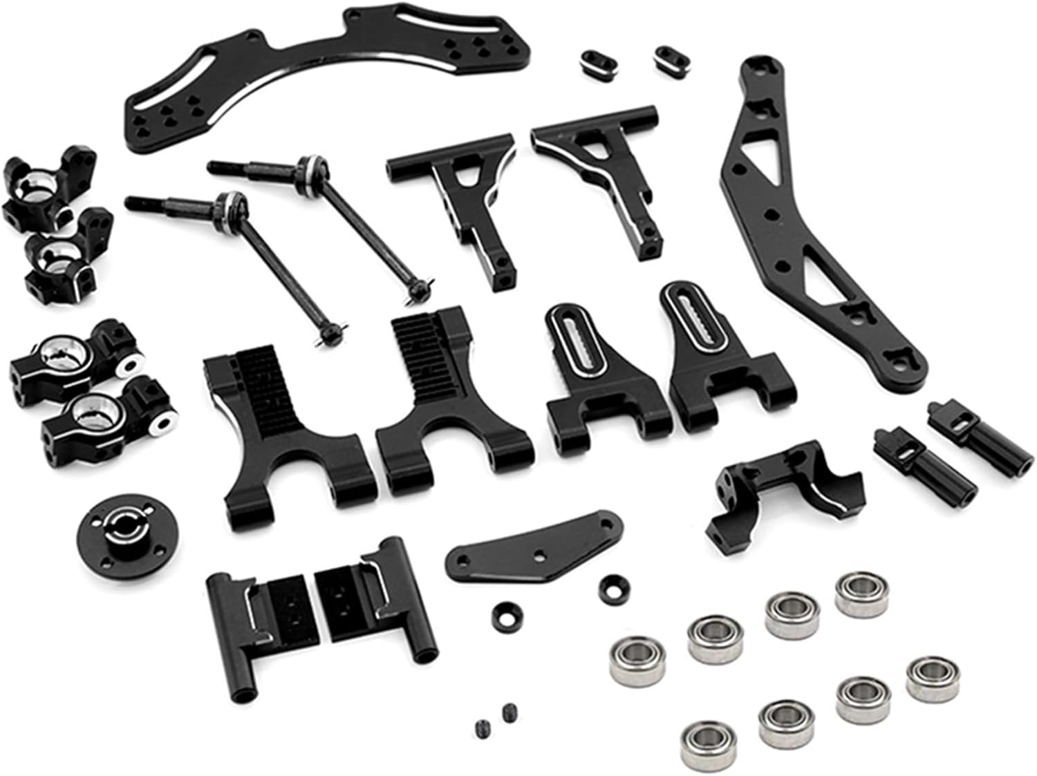 RC Crawlers Components For 3Racing For Sakura D5 1/10#SKD5-S01BK Metal Steering Suspension Upgrade Kit CVD Shock Absorber Lower Arm Steering Cup RC Car Parts(Set)