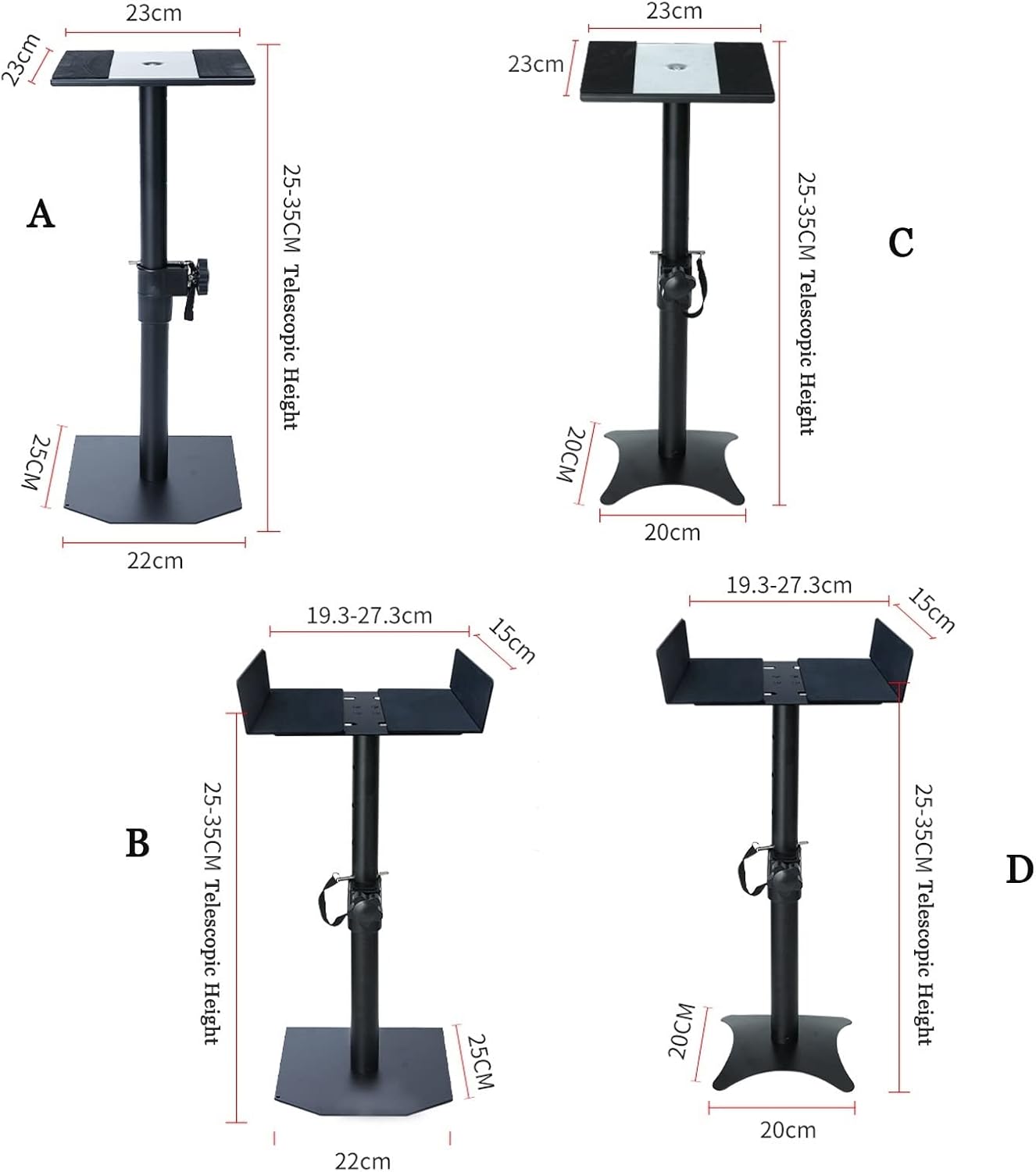 Entertainment Center Shelves Desktop Surround Stereo Bracket Audio Bracket Desktop Speaker Bracket Monitor Surround Rack Lifting Rack Suitable for DVD Players
