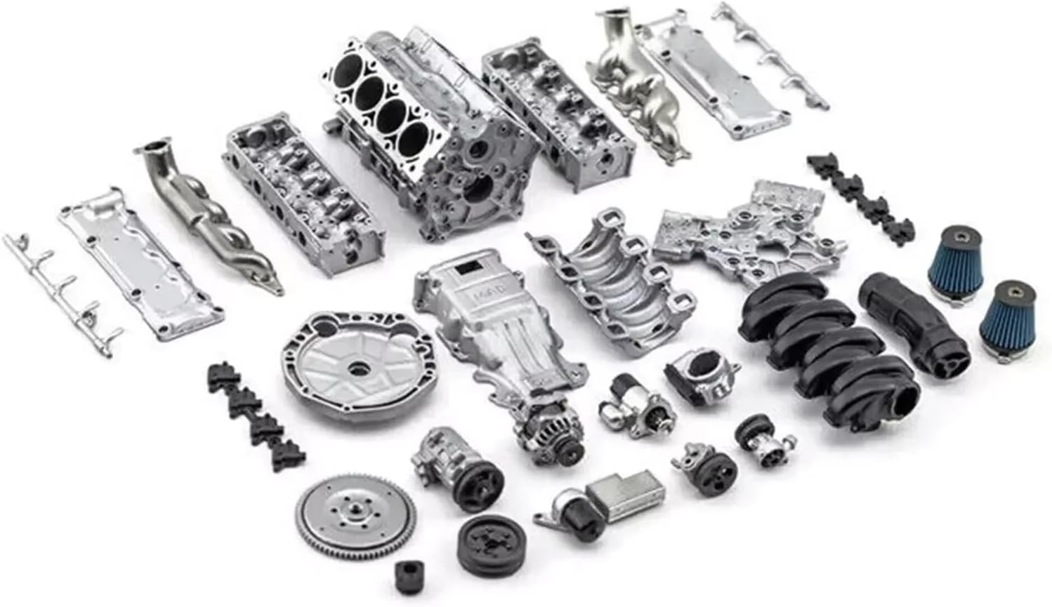 RC Car Accessories Compatible with SCX10Ⅱ for Capra VS4-10 Pro/Ultra RC Car DIY Parts MAD V8 Combustion Engine Model Building Kits Internal