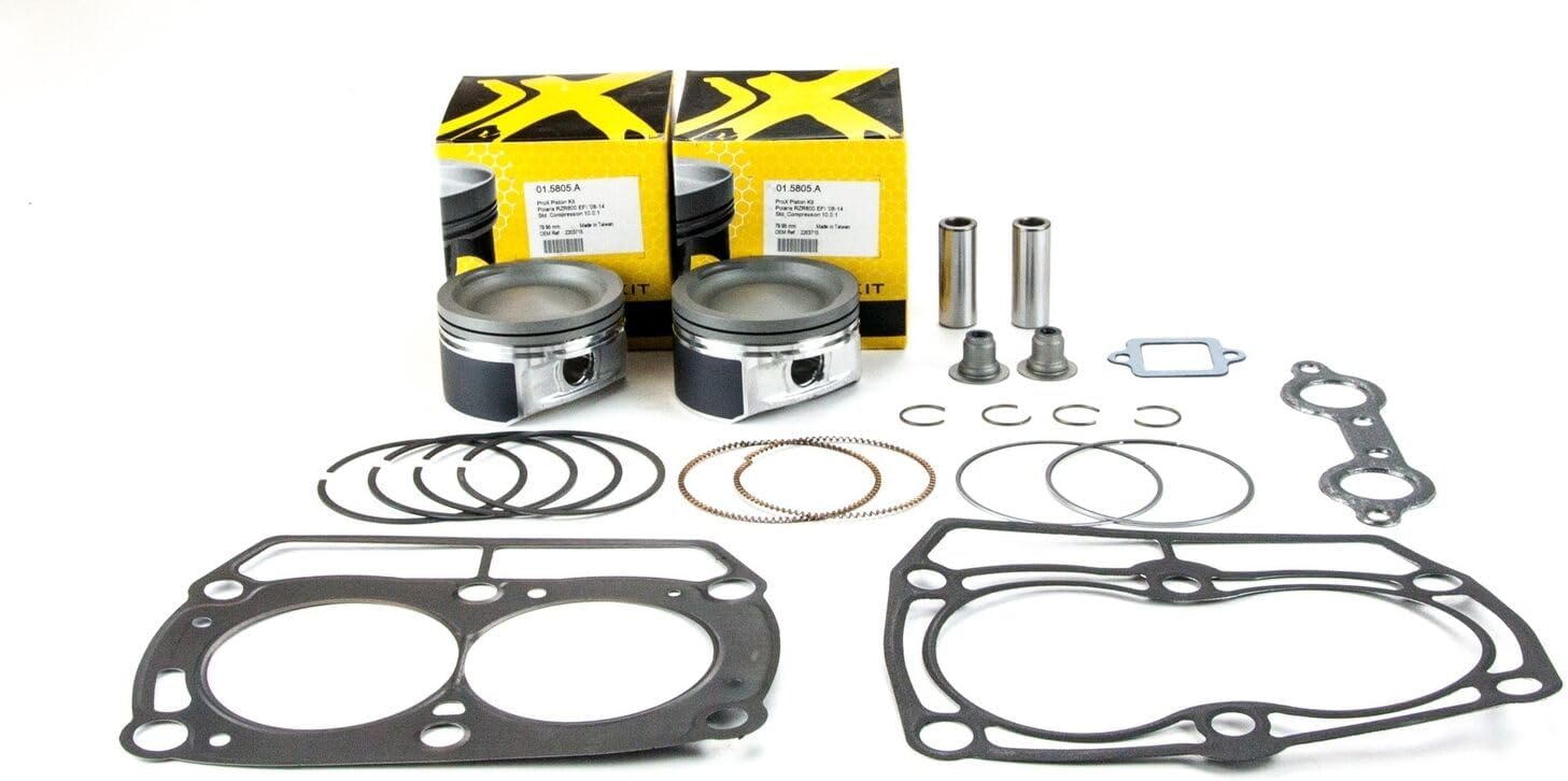 Generic Motorcycle & Scooter Replacement Parts & Accessories For Polaris Ranger 800 6x6, 2011-2016, Pro-X Std Piston Kit with Gasket Set Index-TRF965-4024, black