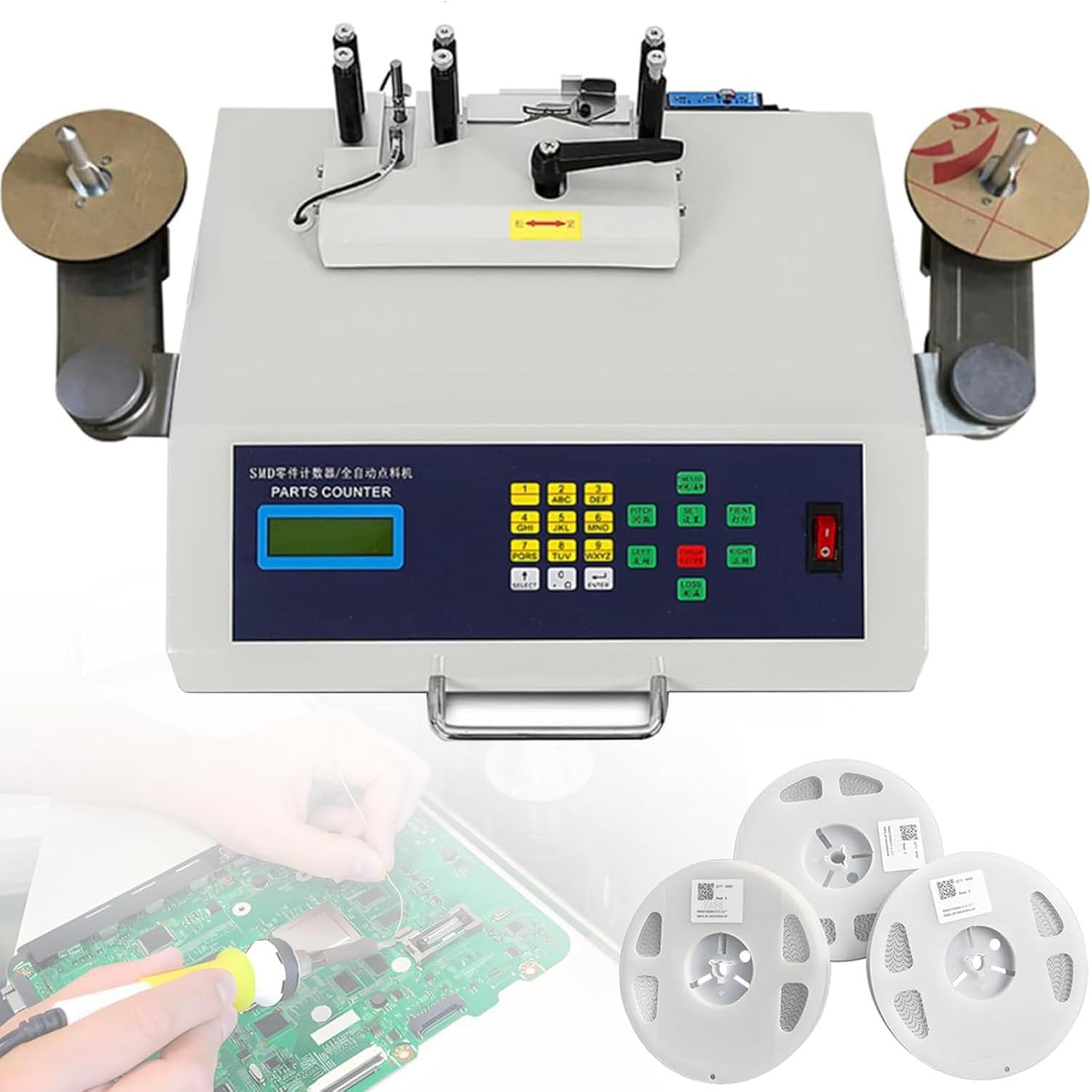 SMT/SMD Parts Component Counting,Commercial SMT Parts Components Counting Device Electronic Parts Resistance Capacitance Counting Machine,with Leak Detection for Any Size Belt Wheel