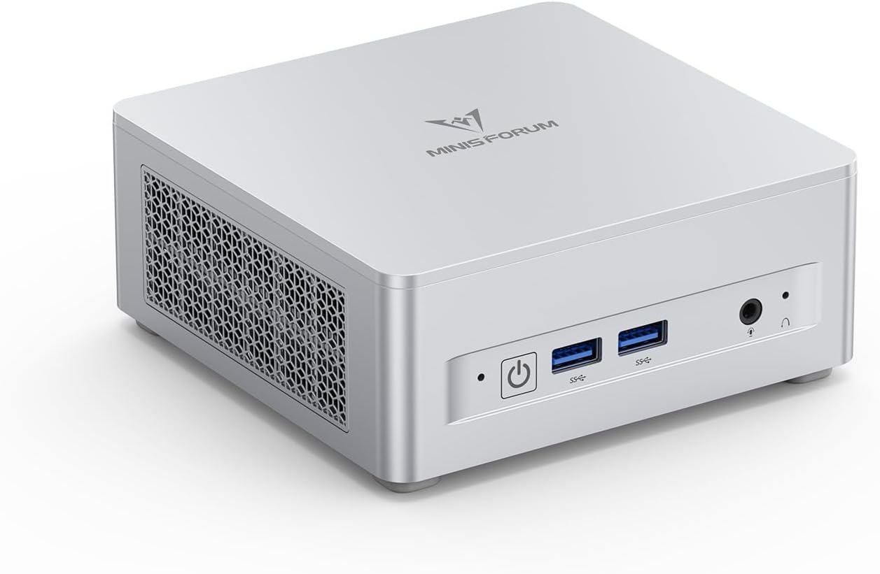 MINISFORUM UM870 Slim Mini PC Barebone AMD Ryzen 7 8745H Mini Computer(8C/16T, Up to 5.0GHz), Support DDR5 RAM,M.2 2280 SSD,8K@60Hz HDMI 2.1/USB4 Output, WIFI6E/BT5.3/Auto Power On(No DDR&SSD&OS)