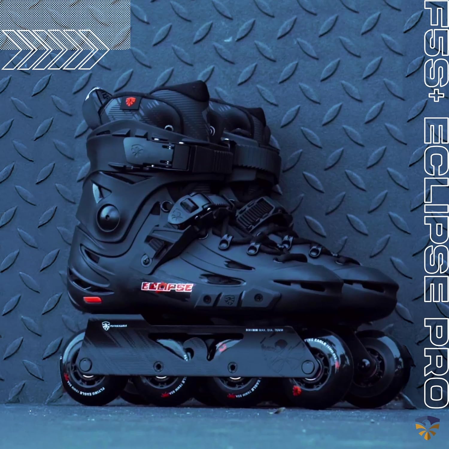 Flying Eagle Skates | F5S+ Eclipse Pro - Men & Women Inline Skates - Black, 36