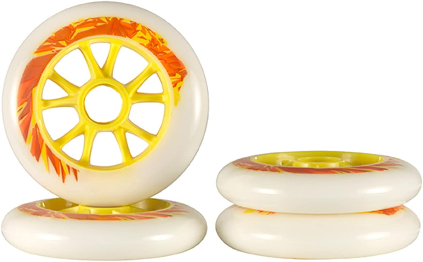 Inline Skate Wheels for Outdoor Indoor 86A Inline Hockey Replacement Wheels for Single Row Skate Inline Skate Replacement Wheels Low Noise 110mm