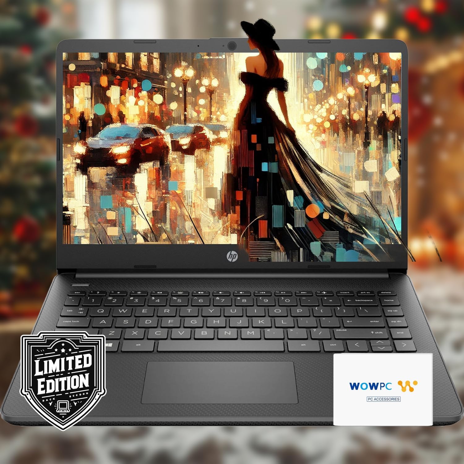 HP 14 Laptop • Back to School Limited Edition with Microsoft 365 • 4-Core Intel CPU • 32GB RAM • 1.6TB Storage (128GB OnBoard + 512GB External + 1TB OneDrive) • Black • w/WOWPC Bundle • Win 11