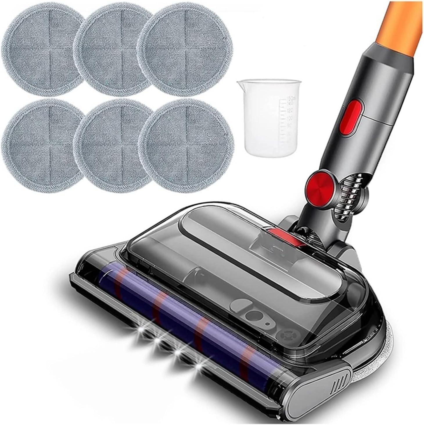 BebeXi Vacuuming and Mopping 2-in-1 Motorized Brush with Wipe .Compatible for Dyson. V7, V8, V10, V11, V15 Vacuum Cleaner Mopping Attachment
